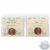 Image 1 : 1-cent 1984 & 1985 Blunt 5 ICCS Certified MS-66. 2pcs