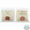 Image 1 : 1-cent 2006P Magnetic & 2008 ICCS Certified MS-67 Red. 2pcs