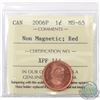 Image 1 : 1-cent 2006P Non Magnetic ICCS Certified MS-65 RED. Very Scarce variety