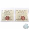 Image 1 : 1-cent 2011 & 2012 ICCS Certified MS-67 Red; Magnetic. 2012 is tied for the highest known. 2pcs