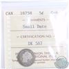 Image 1 : 5-cent 1875H Small Date ICCS Certified G-6