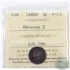 Image 1 : 5-cent 1880H Obverse 2 ICCS Certified F-15.