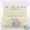 Image 1 : 5-cent 1902 ICCS Certified MS-64