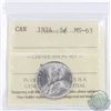 Image 1 : 5-cent 1924 ICCS Certified MS-63