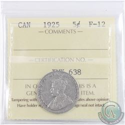 5-cent 1925 ICCS Certified F-12