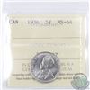 Image 1 : 5-cent 1936 ICCS Certified MS-64