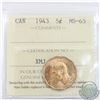 Image 1 : 5-cent 1943 ICCS Certified MS-65