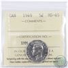 Image 1 : 5-cent 1949 ICCS Certified MS-65. An exceptional eye appealing coin with soft marble luster.