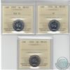Image 1 : 5-cent 1953 NSF FL, 1954 SF & 1955 ICCS Certified MS-65. 3pcs