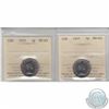 Image 1 : 5-cent 1955 & 1957 ICCS Certified MS-65. 2pcs