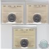 Image 1 : 5-cent 1958, 1960 & 1961 ICCS Certified MS-65. 3pcs