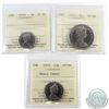 Image 1 : 5-cent 1970 ICCS Certified SP-66, 25-cent SP-66 Heavy Cameo & Nickel Dollar SP-66. 3pcs