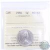 Image 1 : 5-cent 1986 ICCS Certified MS-65