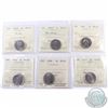 Image 1 : 5-cent 2001 MS-65, 2003P New Effigy MS-65, 2005P VE Day MS-66, 2007 MS-65, 2008 MS-65 & 2010 MS-65 A