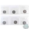Image 2 : 5-cent 2001 MS-65, 2003P New Effigy MS-65, 2005P VE Day MS-66, 2007 MS-65, 2008 MS-65 & 2010 MS-65 A