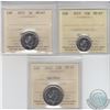 Image 1 : 5-cent 2015, 10-cent & 25-cent ICCS Certified MS-67. All tied for the finest known. 3pcs