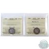 Image 1 : 10-cent 1870 Narrow 0 ICCS VF-20 & 1871H ICCS F-12. 2pcs
