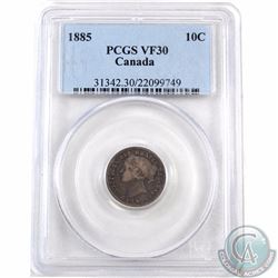 10-cent 1885 PCGS Certified VF-30