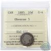 Image 1 : 10-cent 1885 Obverse 5 ICCS Certified G-4
