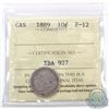 Image 1 : 10-cent 1889 ICCS F-12 *KEY DATE* Highly sought after date, this coin features soft grey fields with