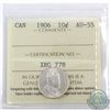 Image 1 : 10-cent 1906 ICCS Certified AU-55