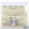 Image 1 : 10-cent 1930 ICCS Certified MS-60