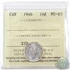 Image 1 : 10-cent 1946 ICCS Certified MS-65