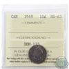 Image 1 : 10-cent 1949 ICCS Certified MS-65