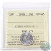 Image 1 : 10-cent 1949 ICCS Certified MS-65