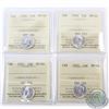 Image 1 : 10-cent 1949, 1950, 1951 & 1952 ICCS Certified MS-64. 4pcs