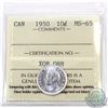 Image 1 : 10-cent 1950 ICCS Certified MS-65