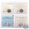 Image 1 : 10-cent 1966 ICCS MS-65, 1967 CCCS MS-65, 1968 Nickel RC Mint & 1978 ICCS MS-66 Certified . 4pcs