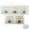 Image 1 : 10-cent 2006P, 2007 Straight 7, 2008, 2011 & 2012 ICCS Certified MS-66. 5pcs