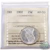 Image 1 : 25-cent 1902 ICCS Certified AU-55. A nice edwardian coin with frosted white fields.
