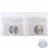Image 2 : 25-cent 1937 & 1942 ICCS Certified MS-64. 2pcs