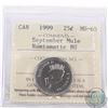 Image 1 : 25-cent 1999 September Mule ICCS Certified MS-65; NBU