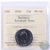 Image 1 : 25-cent 2000 Harmony ICCS Certified MS-66 Rotated Dies(270 degree rotation)! Solo Highest Grade by I