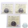 Image 1 : 25-cent 2000 Ingenuity, 2002P Canada Day & 2002P Caribou ICCS Certified MS-66. 2000 Ingenuity & 2002
