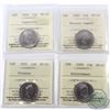 Image 1 : 25-cent 2000 Natural Legacy, Ingenuity, Achievement & Freedom ICCS Certified MS-65. 4pcs