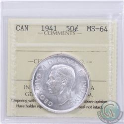 50-cent 1941 ICCS Certified MS-64