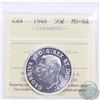 Image 1 : 50-cent 1946 ICCS Certified MS-64. Brilliant coin with mirror like fields and light cameo that makes