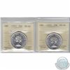 Image 1 : 50-cent 1953 Small Date & 1955 ICCS Certified MS-64. 2pcs