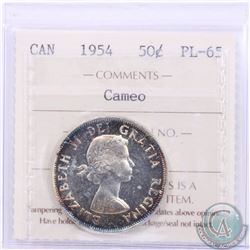 50-cent 1954 ICCS Certified PL-65; Cameo