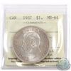 Image 1 : Silver $1 1937 ICCS Certified MS-64