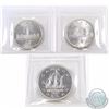 Image 2 : Silver $1 1937, 1939 & 1949 ICCS Certified MS-64. 3pcs