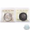 Image 1 : Silver $1 1939 & 1951 ICCS Certified MS-64. Both coins are toned. Please view scan before bidding. 2