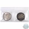 Image 2 : Silver $1 1939 & 1951 ICCS Certified MS-64. Both coins are toned. Please view scan before bidding. 2