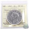 Image 1 : Silver $1 1947 Pointed 7 with Dot ICCS Certified EF-45