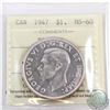 Image 1 : Silver $1 1947 Blunt 7 ICCS Certified MS-60