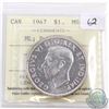 Image 1 : Silver $1 1947 Maple Leaf Double HP ICCS Certified MS-62